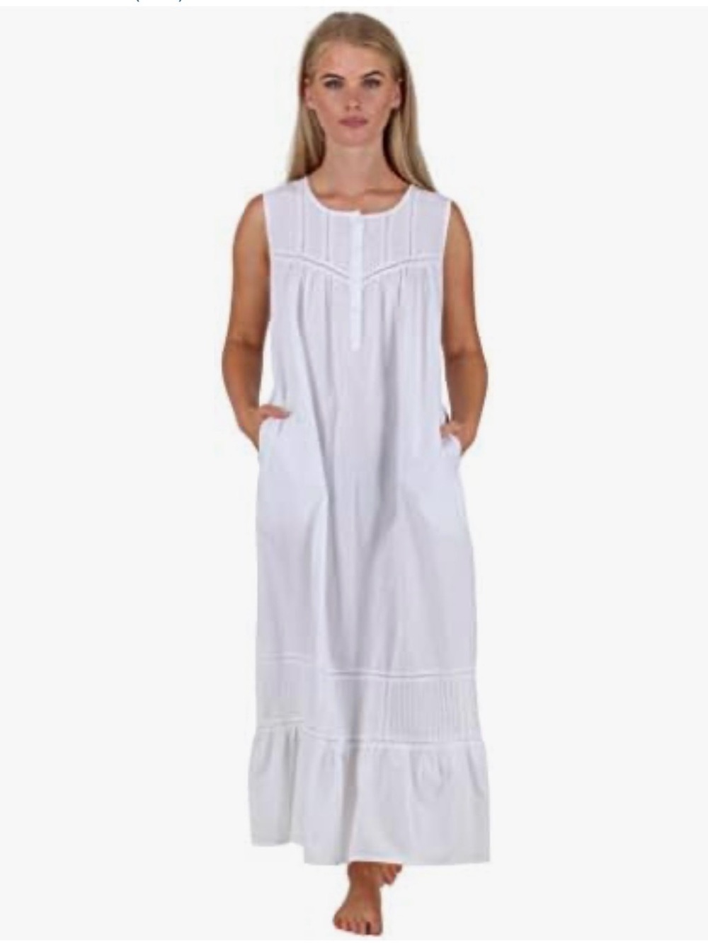 The 1 for You Helena long White Maxi Nightgown with Ruffle Detail Size XXL NWT